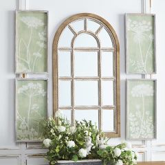 Fir Framed Pale Flower Prints Set of 4