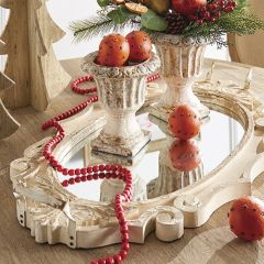 Fir Wood Farmhouse Mirror Tray