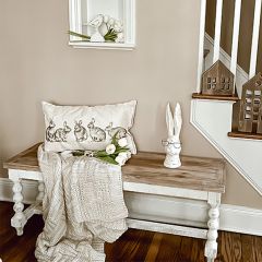 Fir Wood Farmhouse Seat Bench