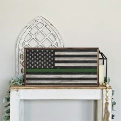 Flag Green Line Wall Art