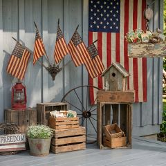 Flag Wall Mount With Flags