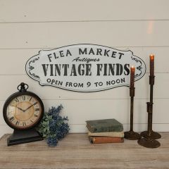Flea Market Antiques Metal Sign