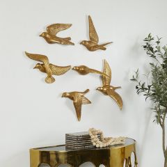 Floating Bird Wall Decor Set of 6
