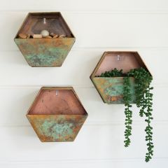 Floating Hexagon Wall Pocket Set of 3