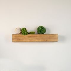 Floating Wood Wall Shelf, 24 Inch