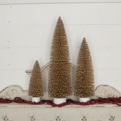 Flocked Caramel Tabletop Tree