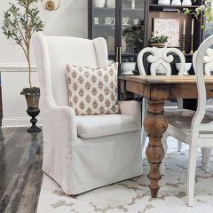 Floral Block Print Accent Pillow