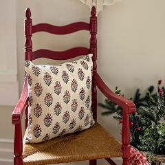 Floral Block Print Throw Pillow