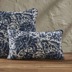 Floral Blues Lumbar Pillow Cover