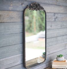 Floral Detail Ornate Wall Mirror