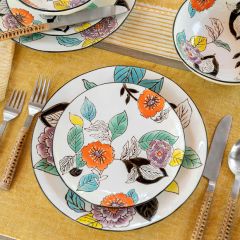 Floral Garden 12 Piece Stoneware Collection