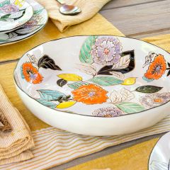 Floral Garden Stoneware Serving Plate Set of 2