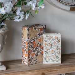 Floral Motif Book Box Set of 2