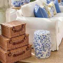 Floral Porcelain Garden Stool