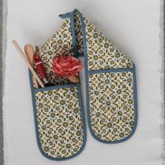 Floral Print Cotton Double Oven Mitt