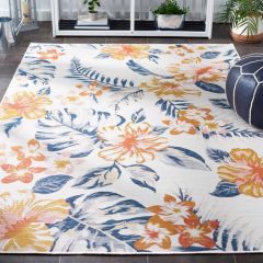 Floral Print Indoor/Outdoor Area Rug