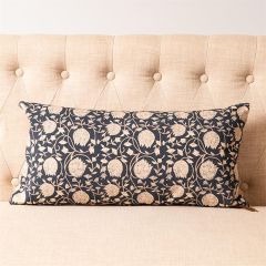 Floral Print Lumbar Pillow