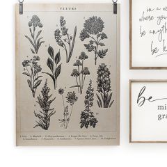 Floral Print Wall Plaque