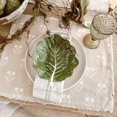 Floral Silhouette Fringed Placemat Set of 4