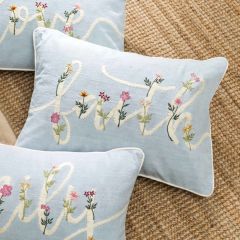 Floral Word Pillow