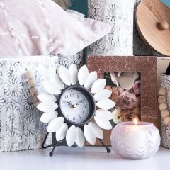Flower Petal Tabletop Clock
