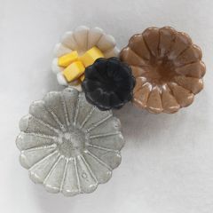Flower Shaped Stoneware Bowls Set of 4