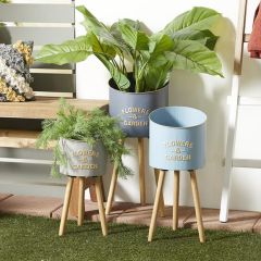 Flowers and Garden Standing Bucket Planter Set of 3
