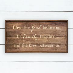 Food Family Love Prayer Wall Sign