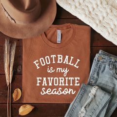 Football is my Favorite Heather Autumn Tee