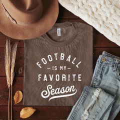 Football is my Favorite Season Heather Brown Tee