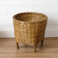 Footed Chipwood Storage Basket