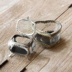 Footed Glass Trinket Box