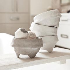 Footed Paper Mache Decorative Bowl