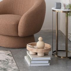 Footed Paulownia Pedestal Riser