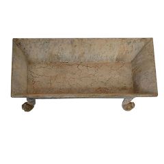 Footed Rectangle Tole Tray