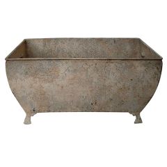 Footed Rectangular Tole Decorative Container