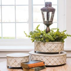 Footed Round Platform Risers Set of 3