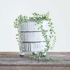 Footed Round Terracotta Planter