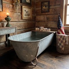 Footed Zinc Farmhouse Bath Tub