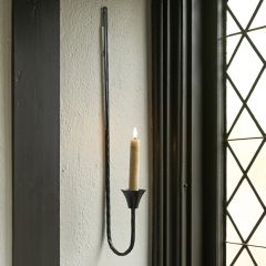 Forged Hook Taper Candle Wall Sconce Set of 2