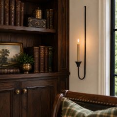 Forged Hook Taper Candle Wall Sconce
