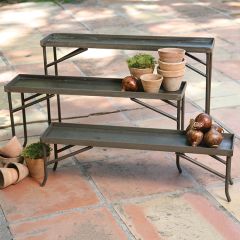 Forged Iron Fireplace Shelf Racks Set of 3