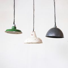 Found Metal Hanging Pendant Light