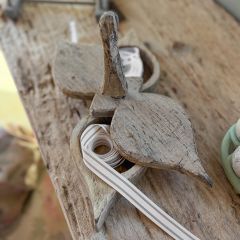 Found Wood 2 Compartment Decorative Spice Box