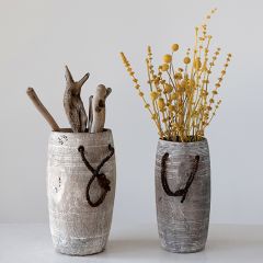 Found Wood Jug With Rope Handle