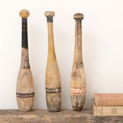 Found Wood Juggling Pin Set of 2