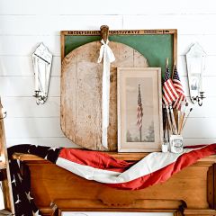 Found Wood Cutting Board With Handle 38 Inch