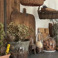 Found Wood Cutting Board With Handle 38 Inch