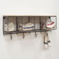 Four Cubby Wall Shelf Rack