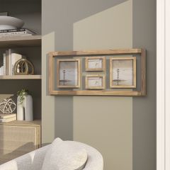Four Photo Collage Wood Wall Frame